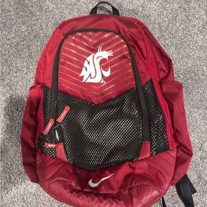 Nike Crimson and Black Mesh Backpack
